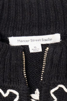 Vintage Black Mercer Street Snowflakes Ugly Christmas Vest (1990s)