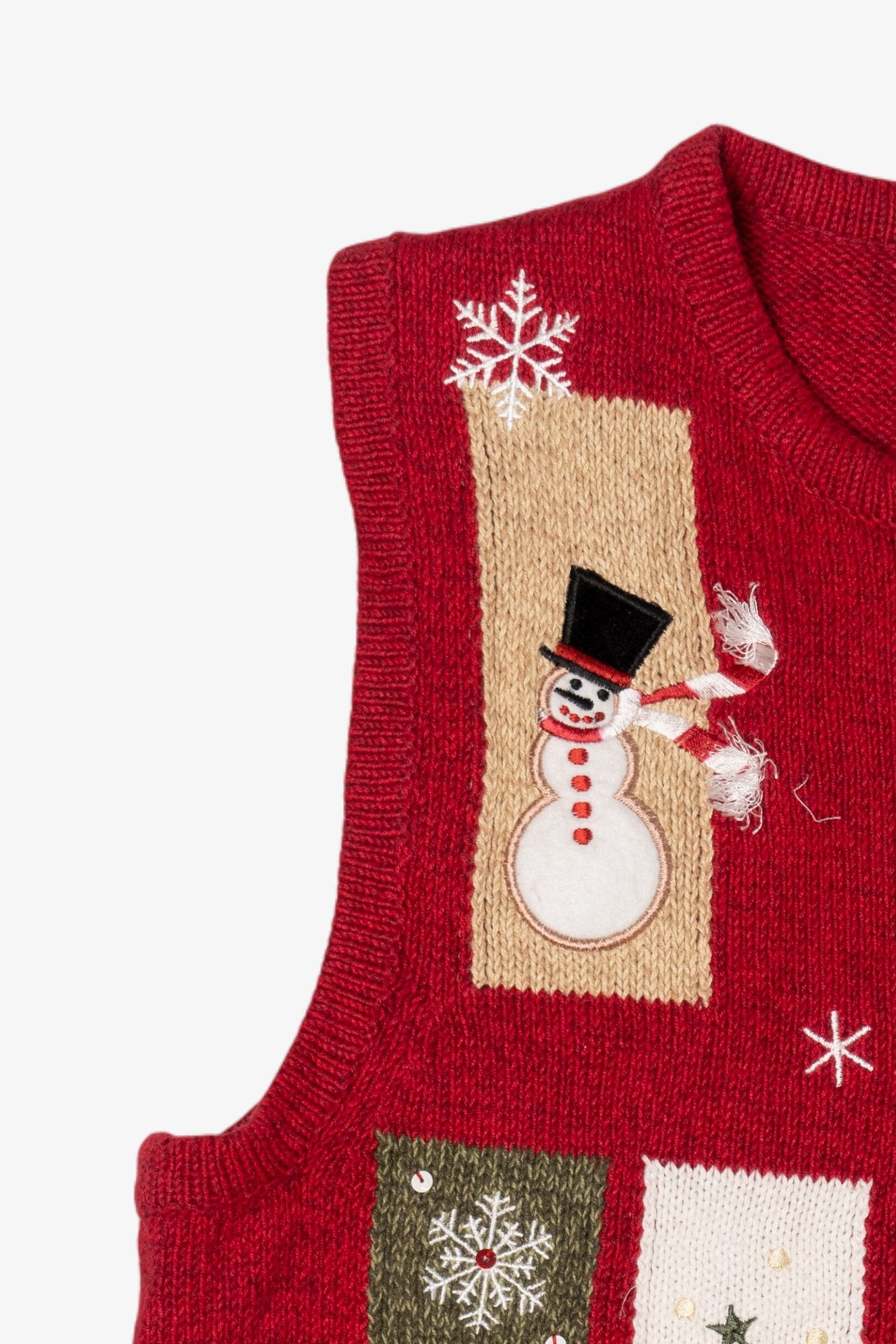 Vintage Red Crystal Kole Ugly Christmas Vest (2000s)