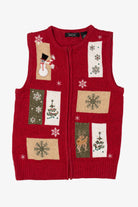 Vintage Red Crystal Kole Ugly Christmas Vest (2000s)