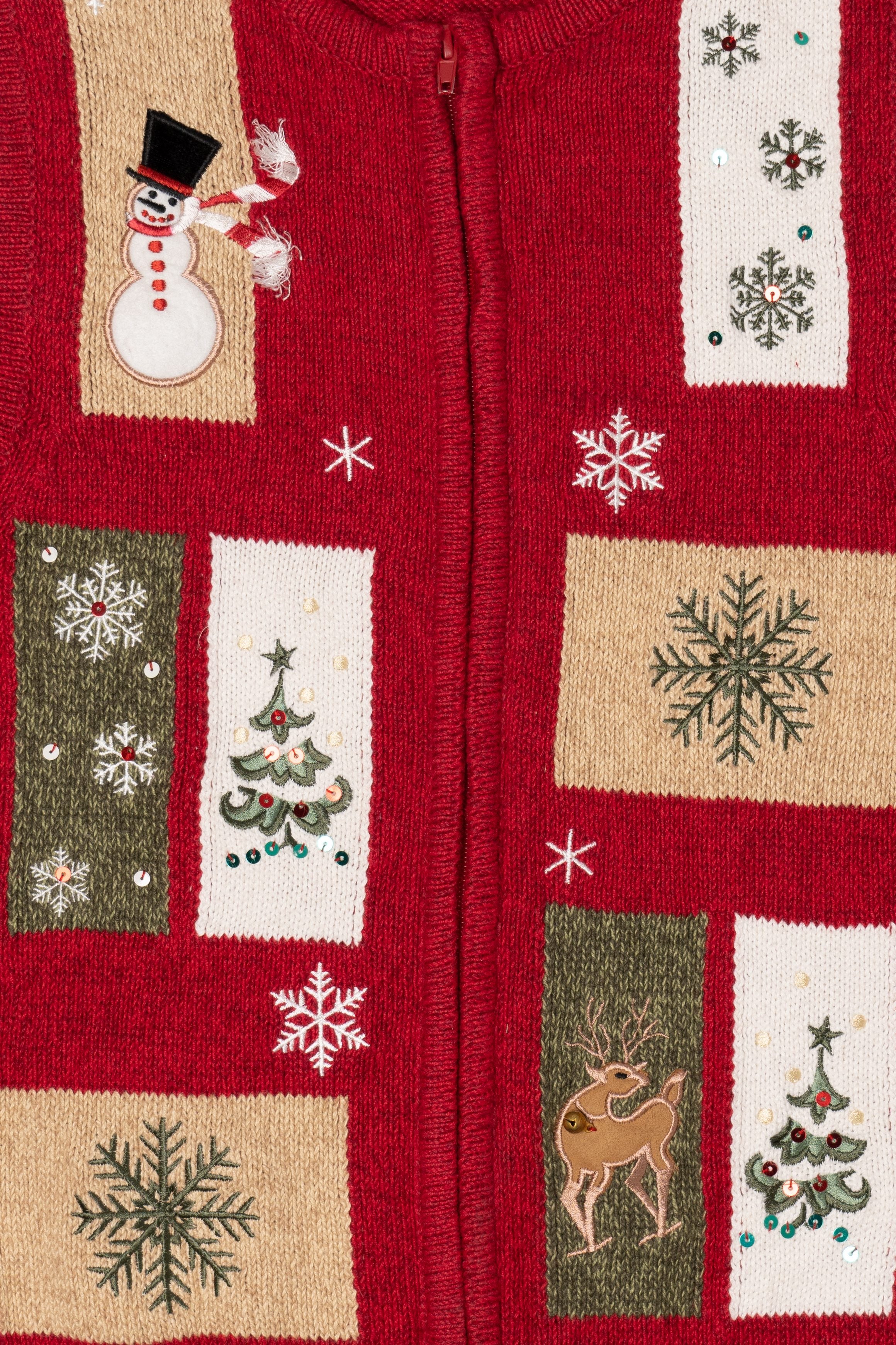 Vintage Red Crystal Kole Ugly Christmas Vest (2000s)