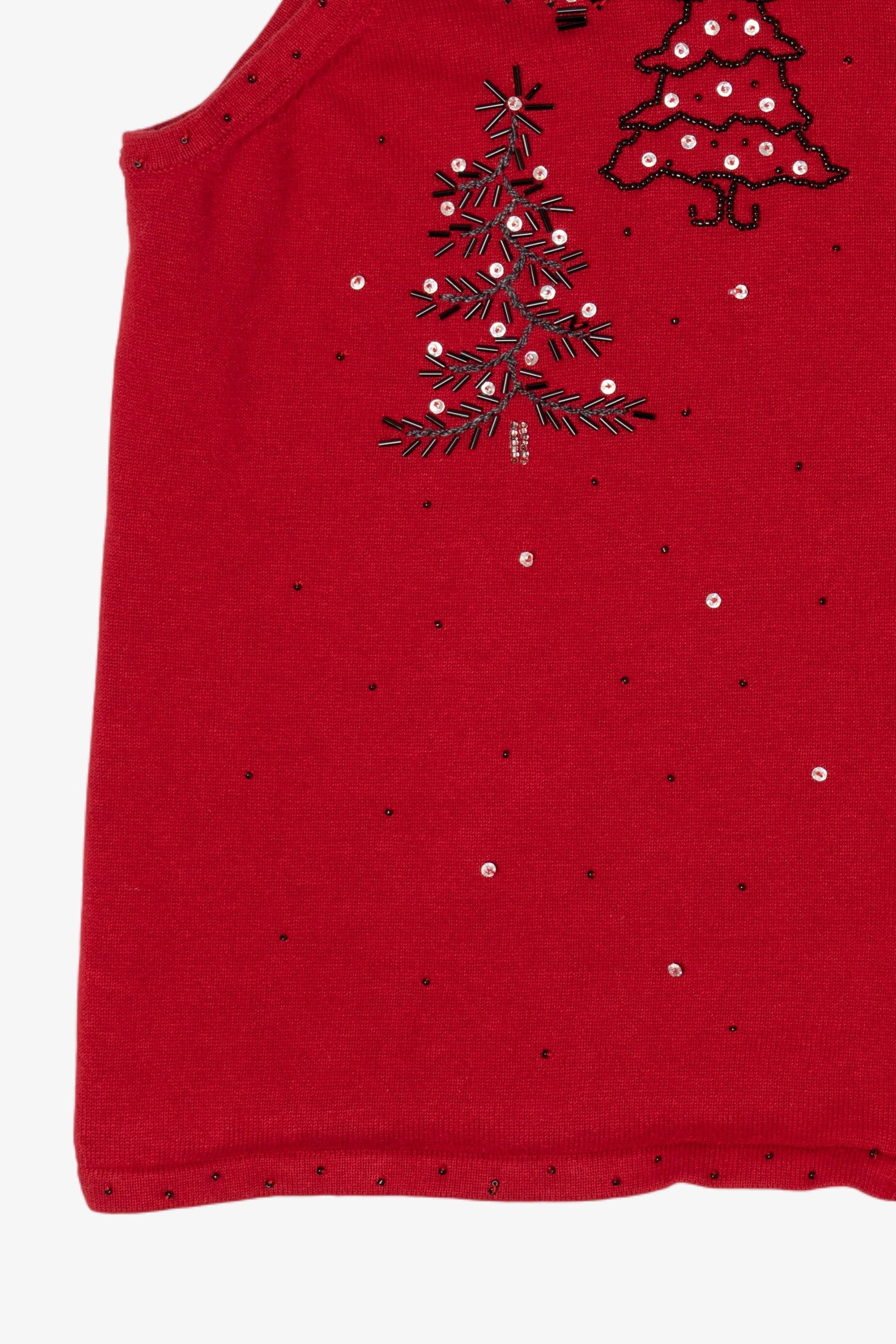 Vintage Red Designers Originals Trees Ugly Christmas Vest (2000s)