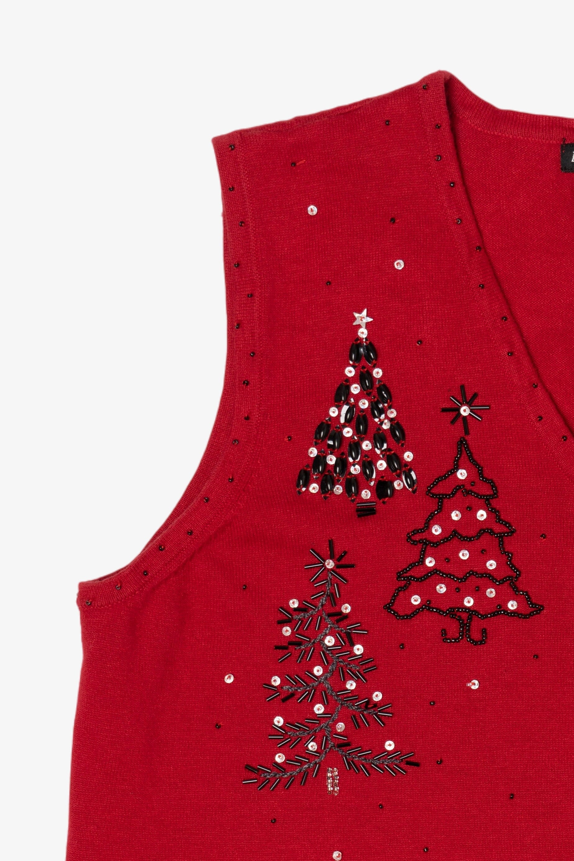 Vintage Red Designers Originals Trees Ugly Christmas Vest (2000s)