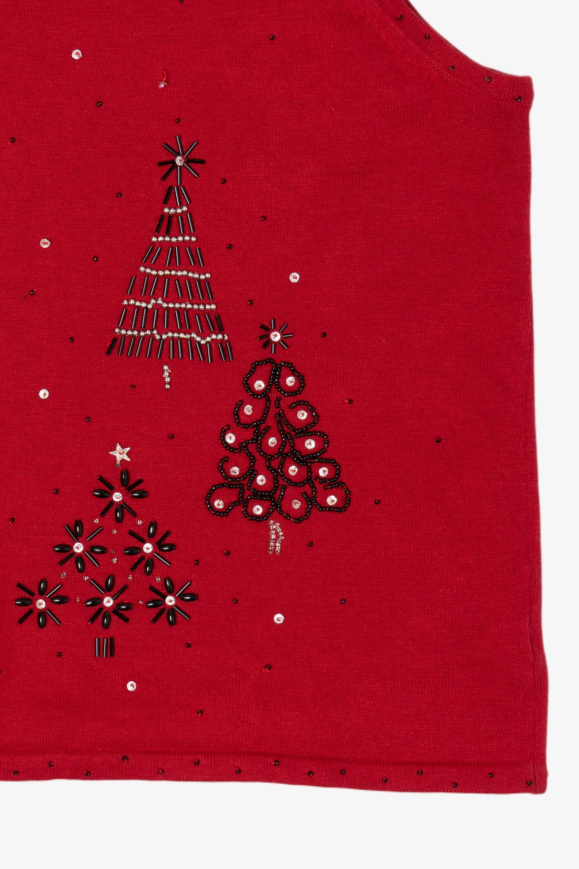 Vintage Red Designers Originals Trees Ugly Christmas Vest (2000s)