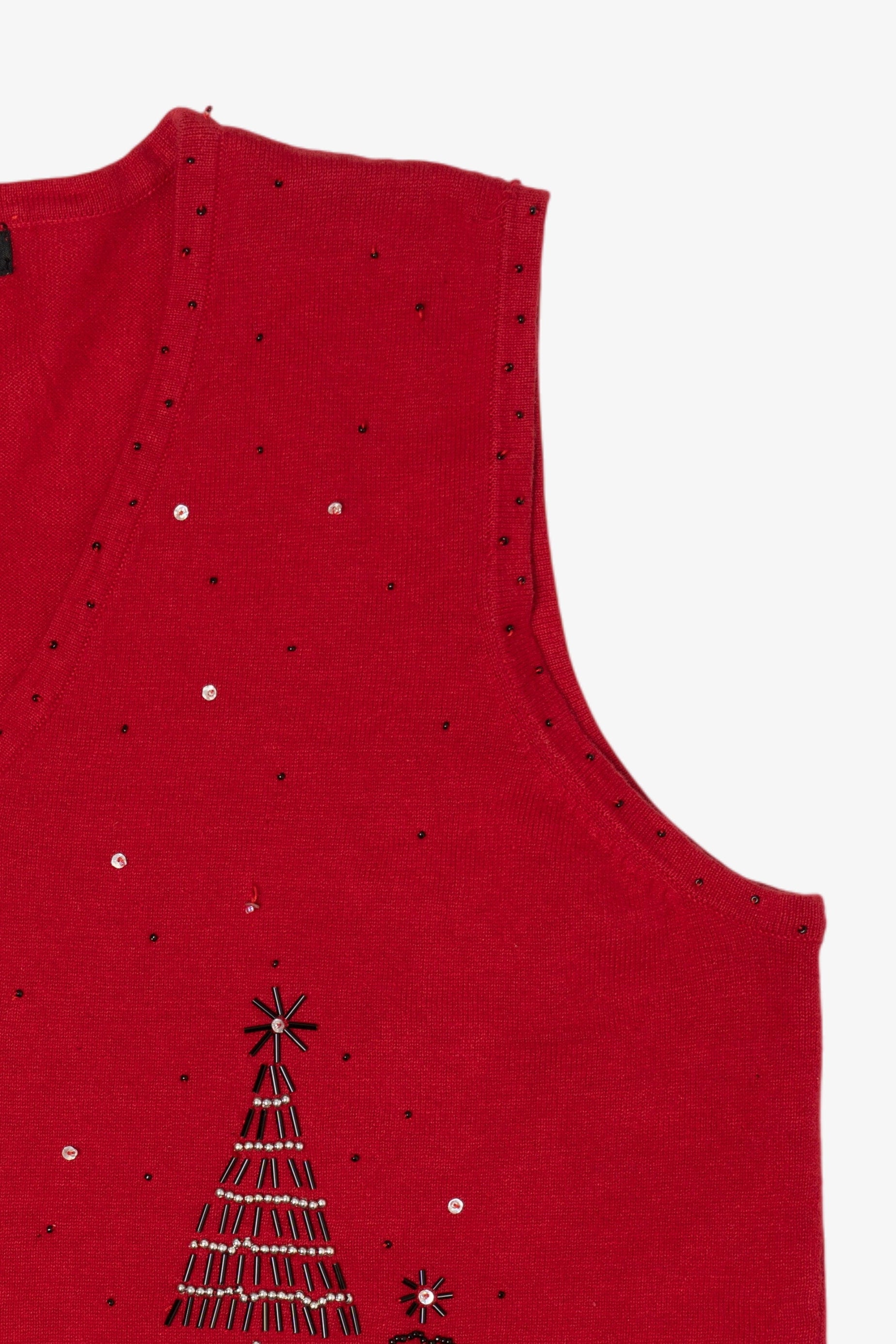 Vintage Red Designers Originals Trees Ugly Christmas Vest (2000s)