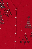 Vintage Red Designers Originals Trees Ugly Christmas Vest (2000s)