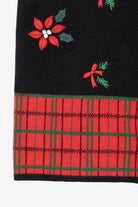 Vintage Black Croft & Barrow Flowers Ugly Christmas Vest (2000s)