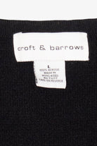Vintage Black Croft & Barrow Flowers Ugly Christmas Vest (2000s)