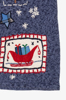 Vintage Blue Bobbie Brooks Ugly Christmas Vest (1990s)