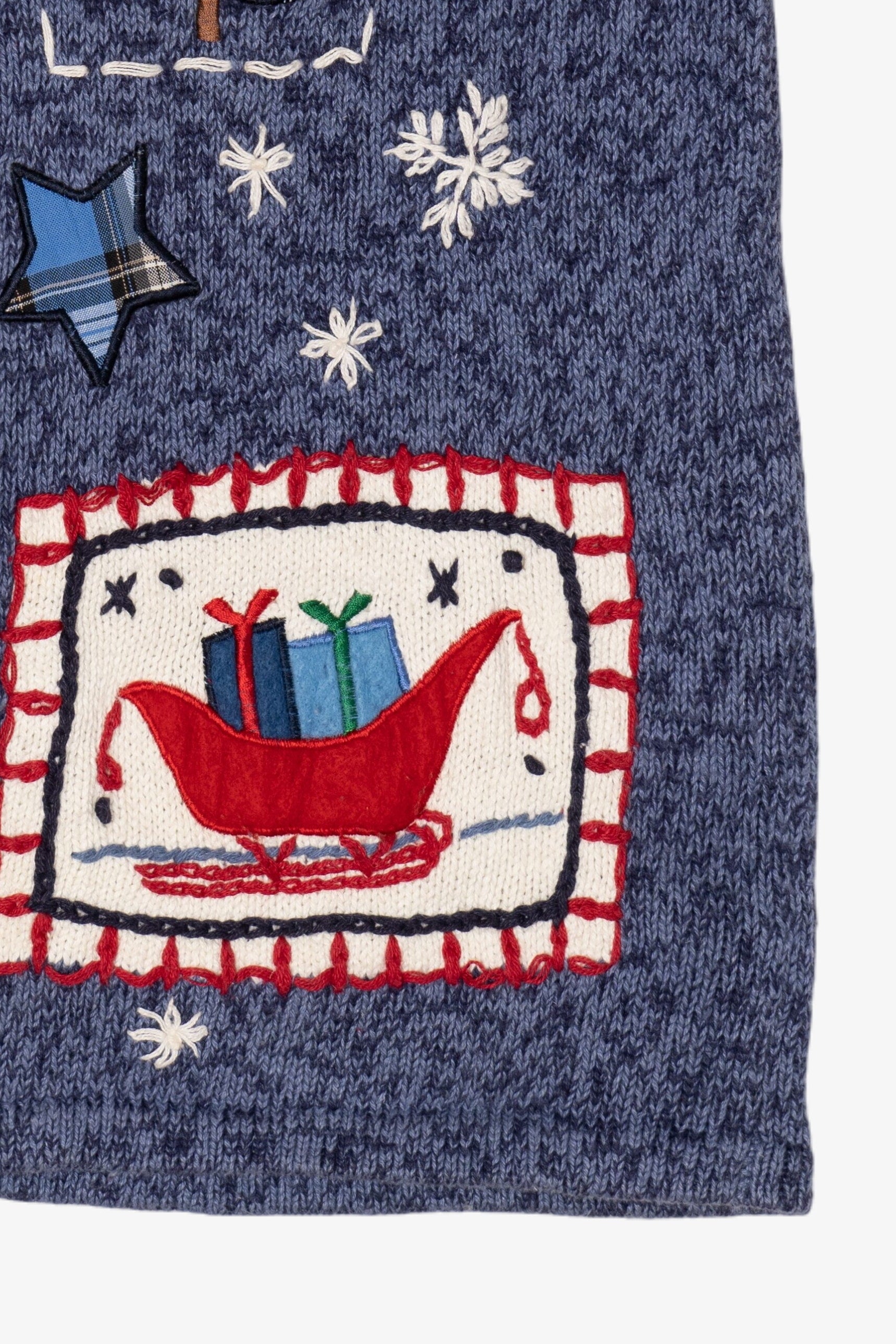 Vintage Blue Bobbie Brooks Ugly Christmas Vest (1990s)