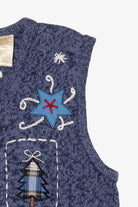 Vintage Blue Bobbie Brooks Ugly Christmas Vest (1990s)