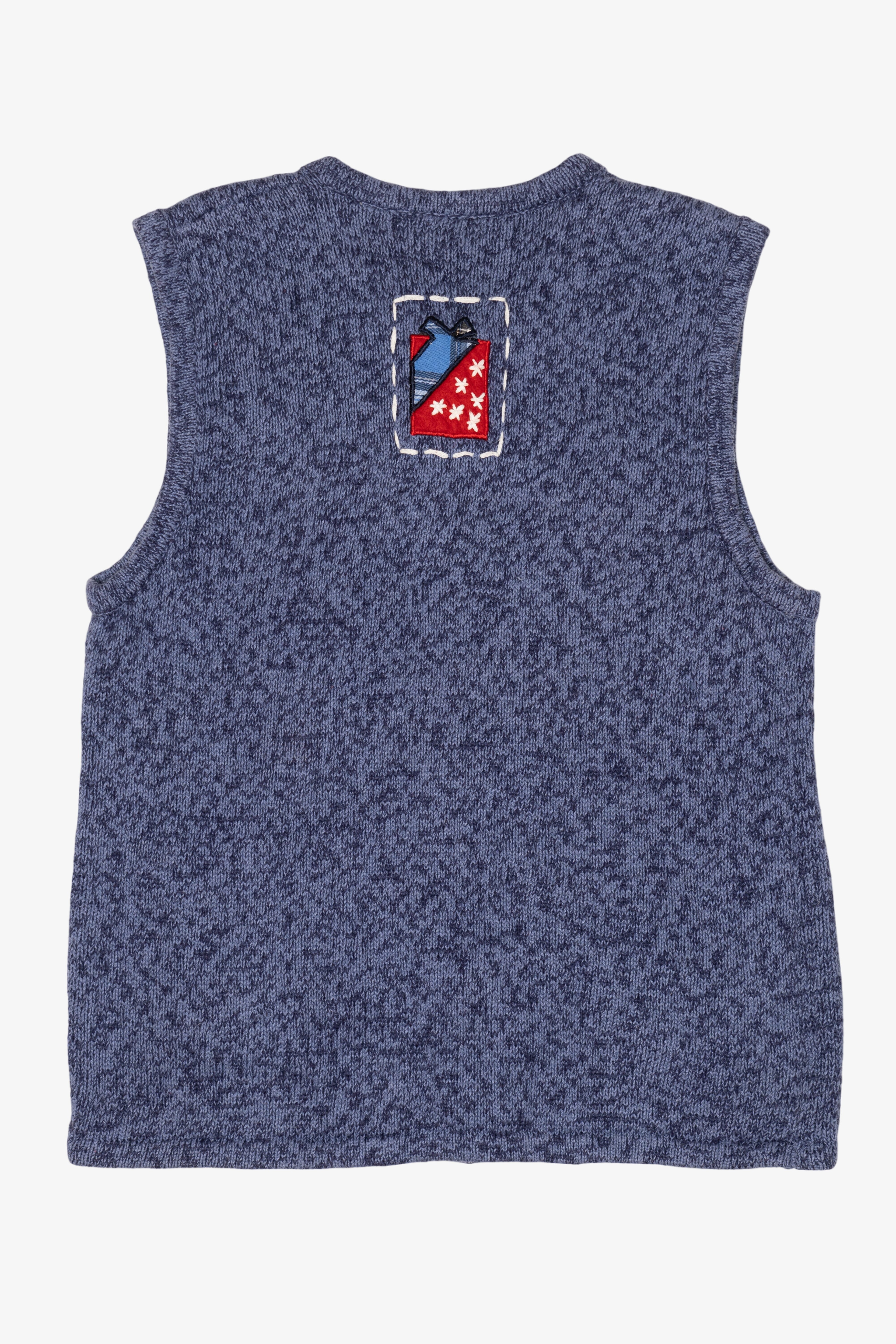 Vintage Blue Bobbie Brooks Ugly Christmas Vest (1990s)