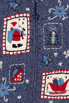 Vintage Blue Bobbie Brooks Ugly Christmas Vest (1990s)