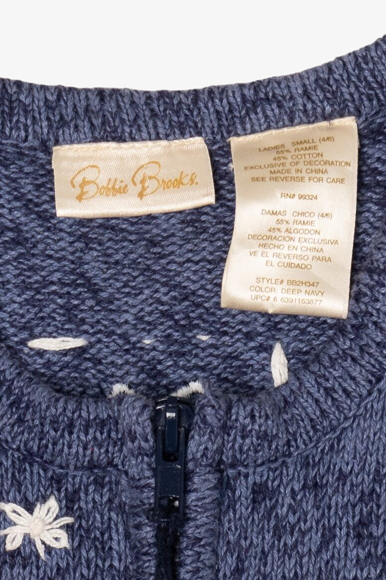 Vintage Blue Bobbie Brooks Ugly Christmas Vest (1990s)