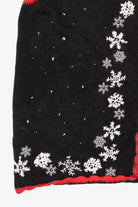 Vintage Black Basic Editions Snowflakes Ugly Christmas Vest (1990s)