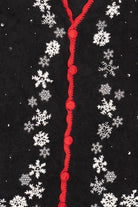Vintage Black Basic Editions Snowflakes Ugly Christmas Vest (1990s)