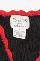 Vintage Black Basic Editions Snowflakes Ugly Christmas Vest (1990s)