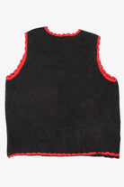 Vintage Black Basic Editions Snowflakes Ugly Christmas Vest (1990s)