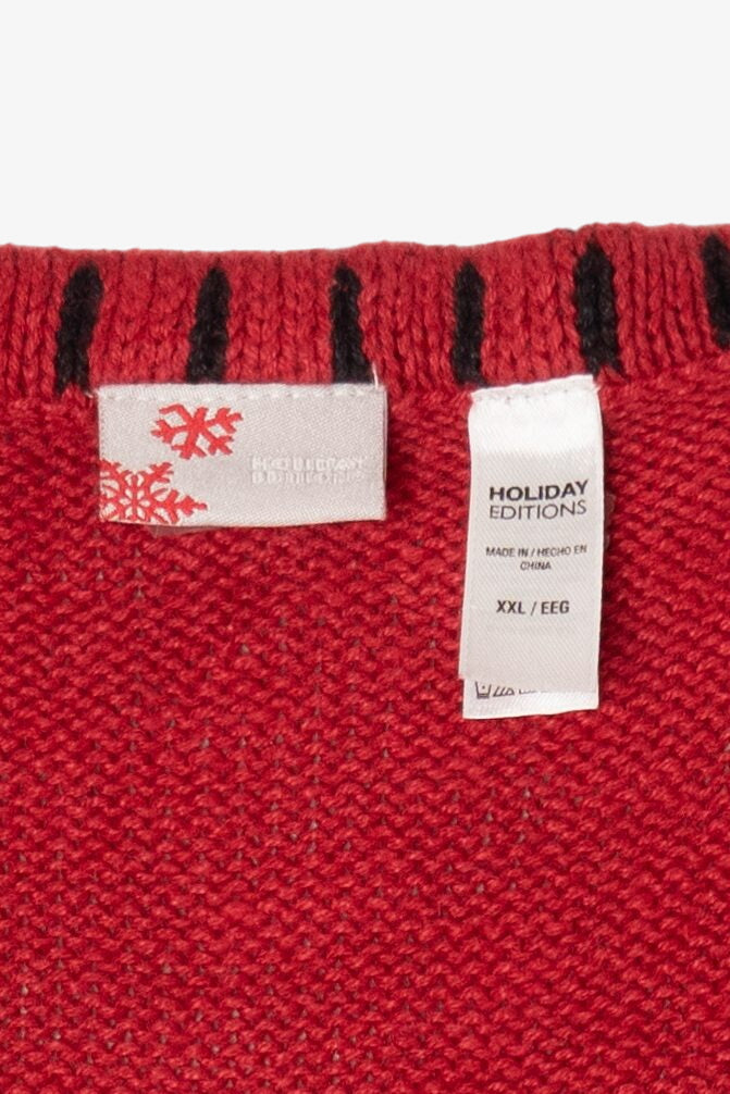Vintage Red Holiday Editions Reindeer Ugly Christmas Vest (2000s)
