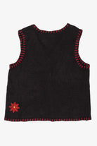 Vintage Black Holiday Editions Flowers Ugly Christmas Vest (2000s)