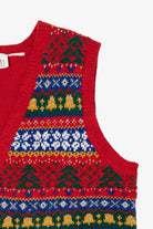 Vintage Red Erika Ugly Christmas Vest (1990s)
