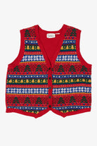 Vintage Red Erika Ugly Christmas Vest (1990s)