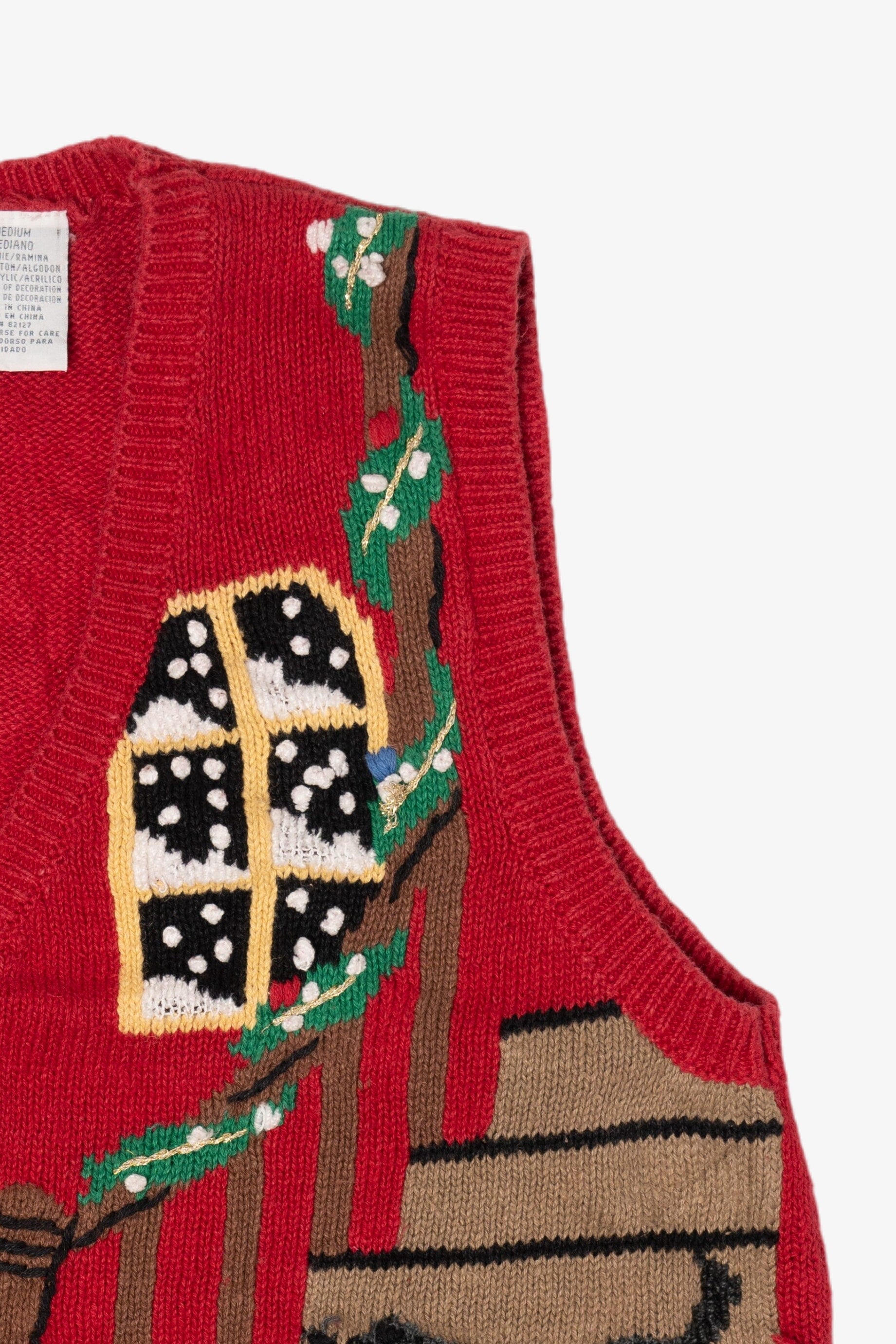 Vintage Red Capacity Ugly Christmas Vest (1990s)