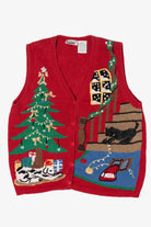 Vintage Red Capacity Ugly Christmas Vest (1990s)
