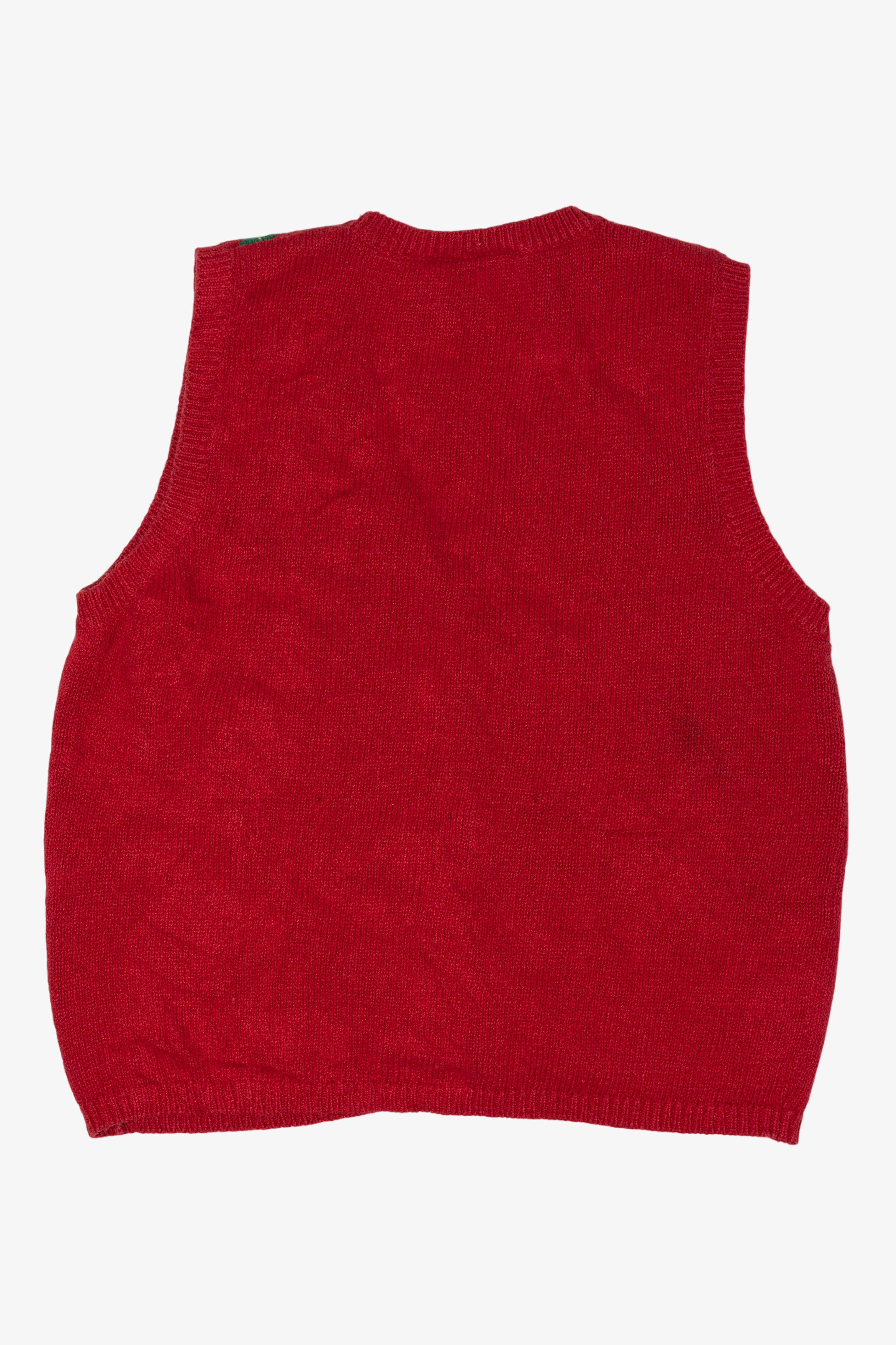 Vintage Red Capacity Ugly Christmas Vest (1990s)