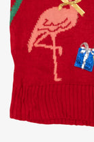 Modern Red Flamingo Ugly Christmas Vest (2010s)
