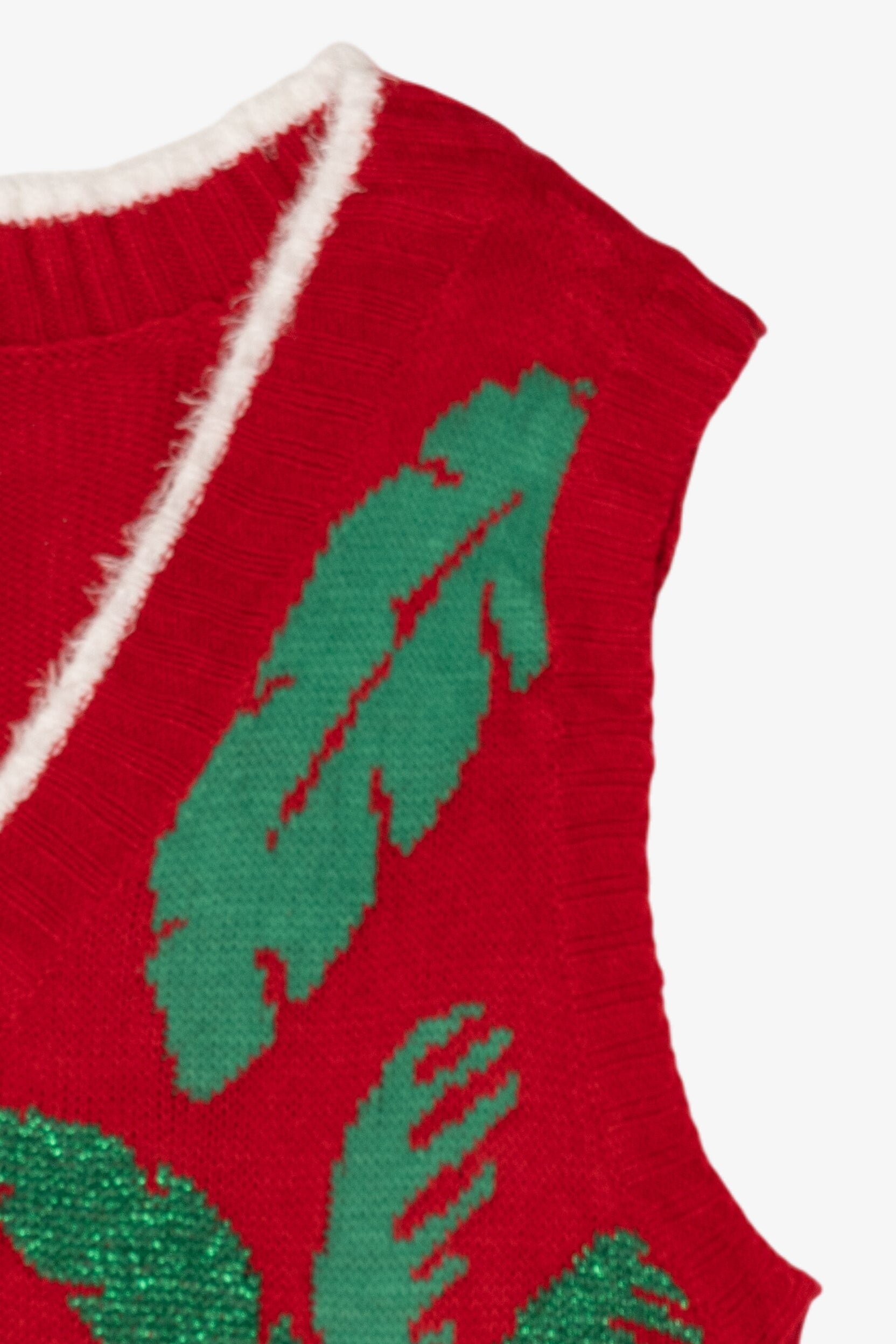 Modern Red Flamingo Ugly Christmas Vest (2010s)
