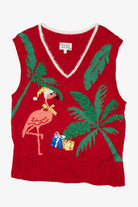 Modern Red Flamingo Ugly Christmas Vest (2010s)