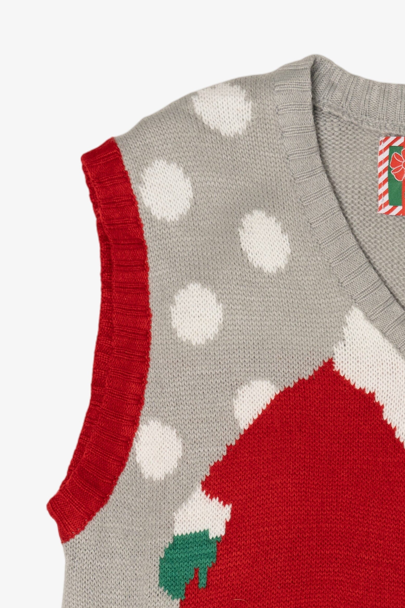 Modern Gray Santa Body Ugly Christmas Vest (2010s)