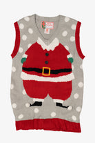 Modern Gray Santa Body Ugly Christmas Vest (2010s)
