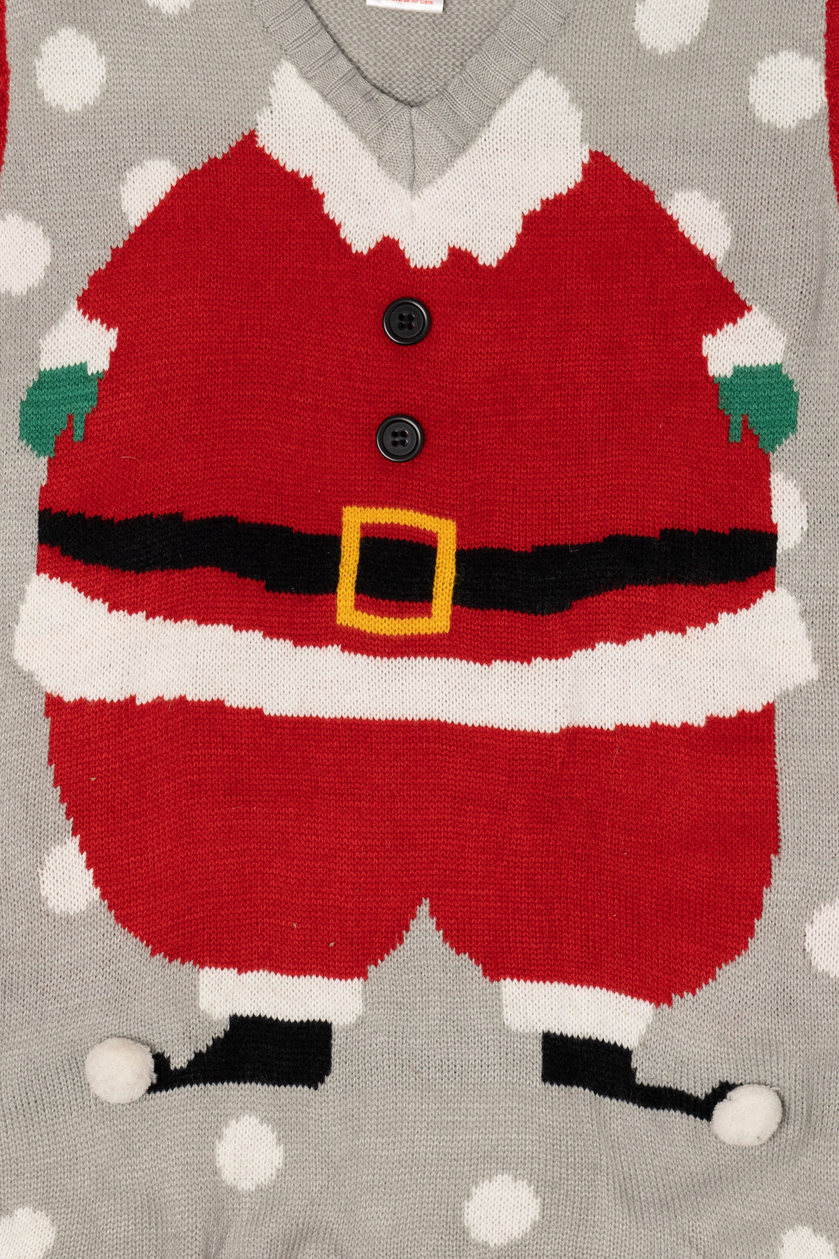 Modern Gray Santa Body Ugly Christmas Vest (2010s)