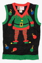 Modern Black Elf Body Ugly Christmas Vest (2010s)