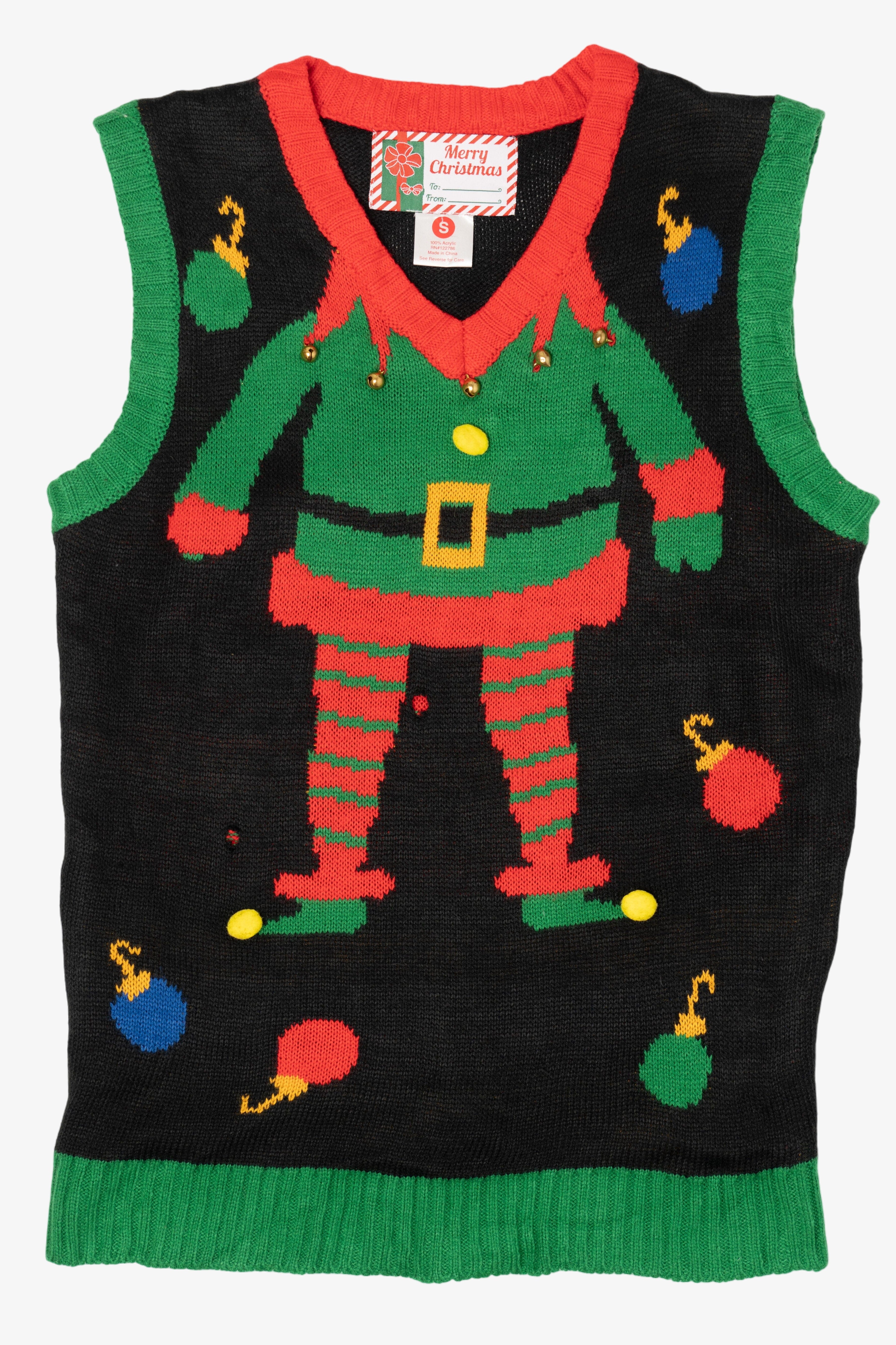 Modern Black Elf Body Ugly Christmas Vest (2010s)