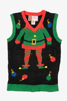 Modern Black Elf Body Ugly Christmas Vest (2010s)