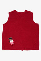 Vintage Red Holiday Editions Snowmen Ugly Christmas Vest (1990s)