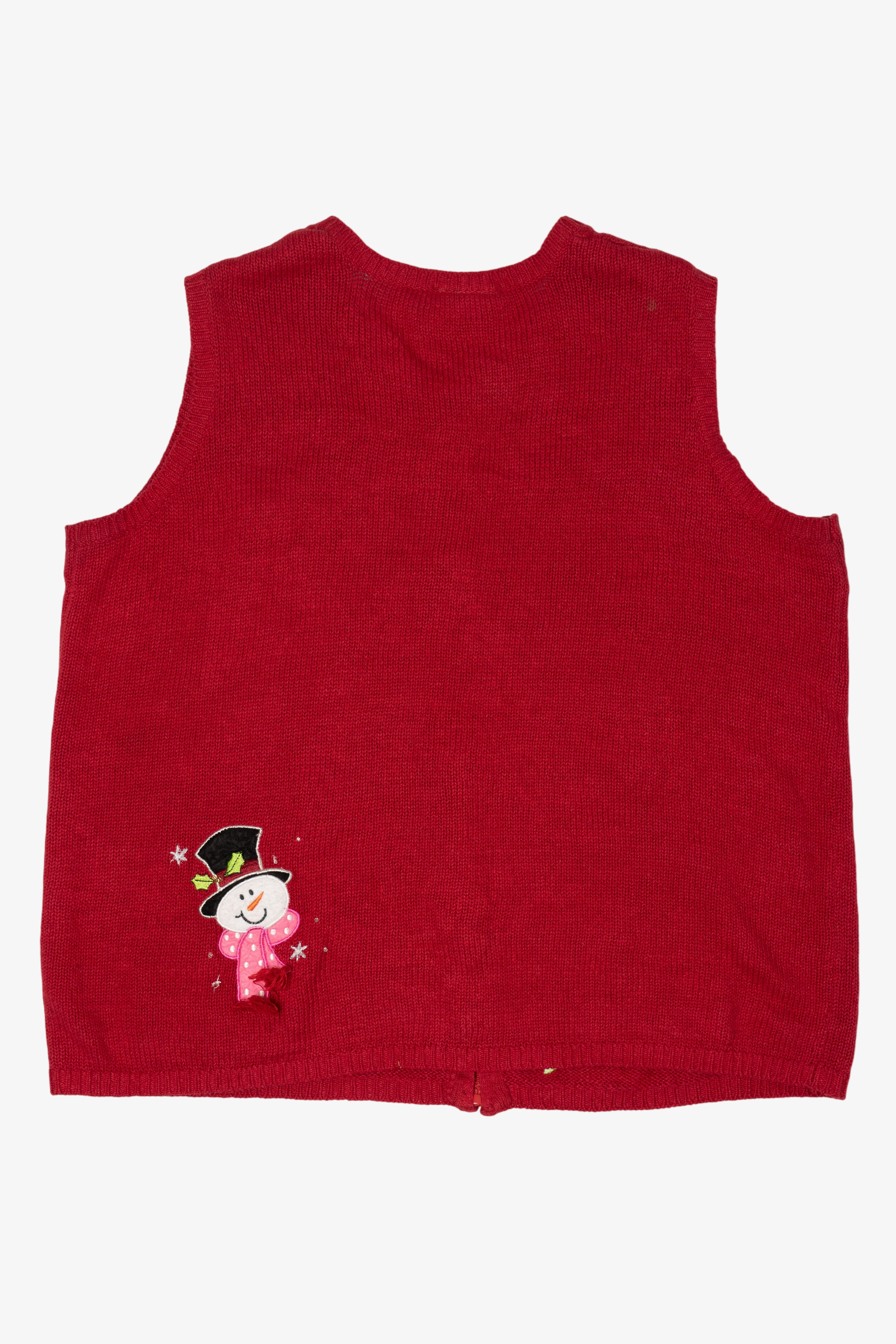 Vintage Red Holiday Editions Snowmen Ugly Christmas Vest (1990s)