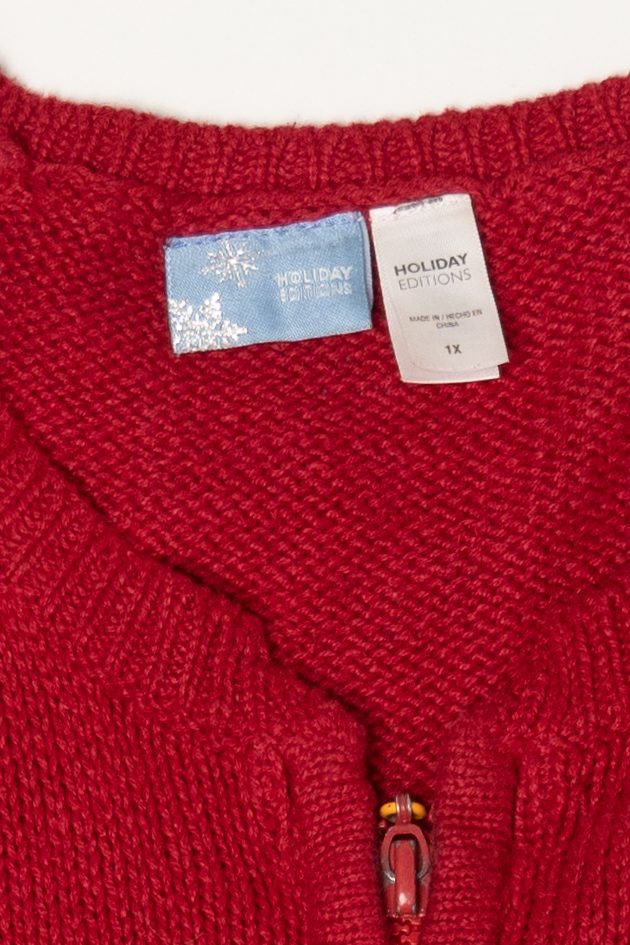 Vintage Red Holiday Editions Snowmen Ugly Christmas Vest (1990s)