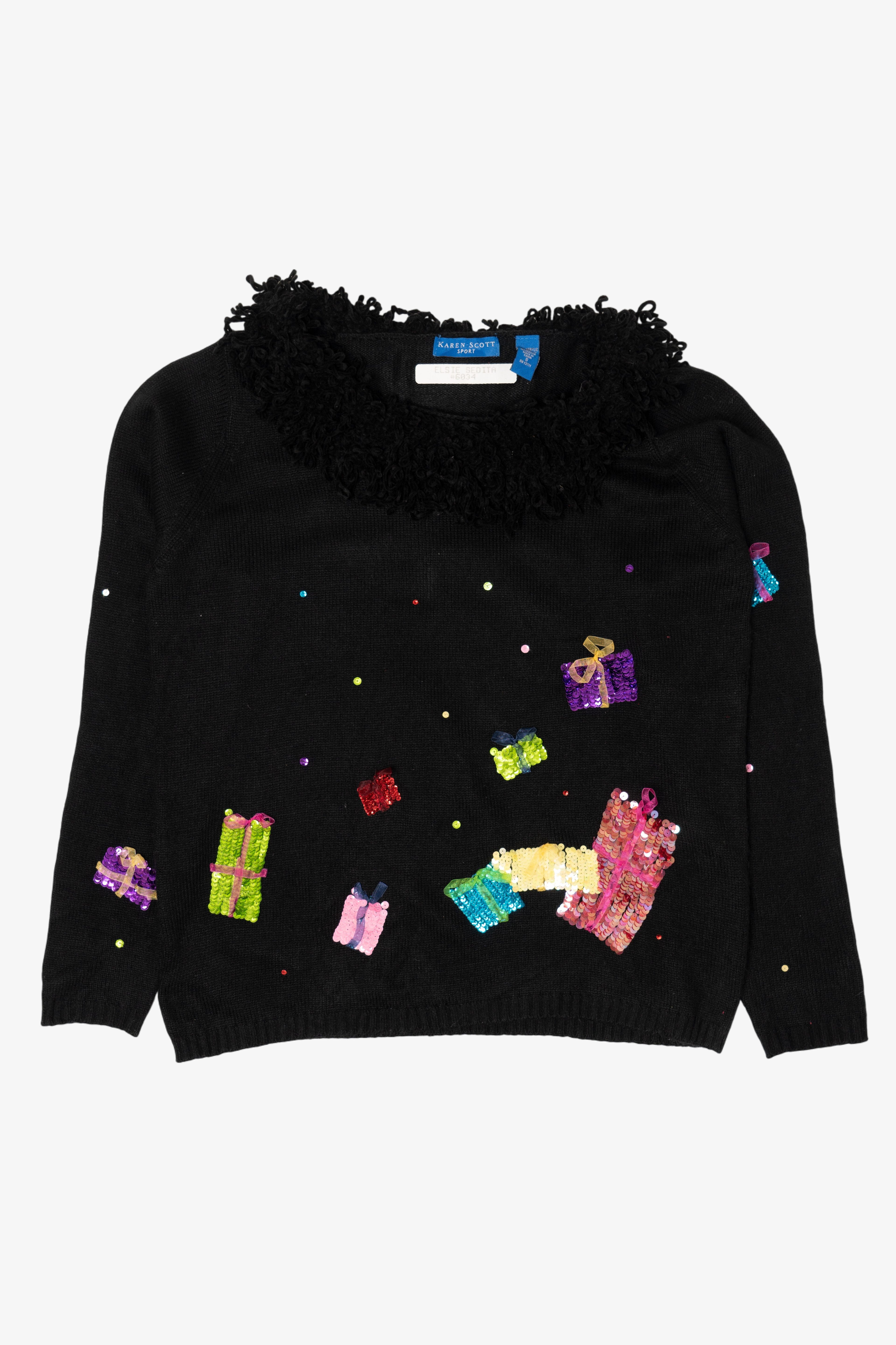 Vintage Y2k Lightweight Presents Ugly Christmas Pullover (2000s)