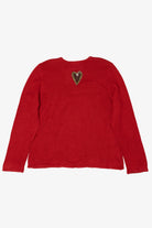 Vintage Y2k Lightweight Red Susan Bristol Tree Ugly Christmas Pullover (2000s)