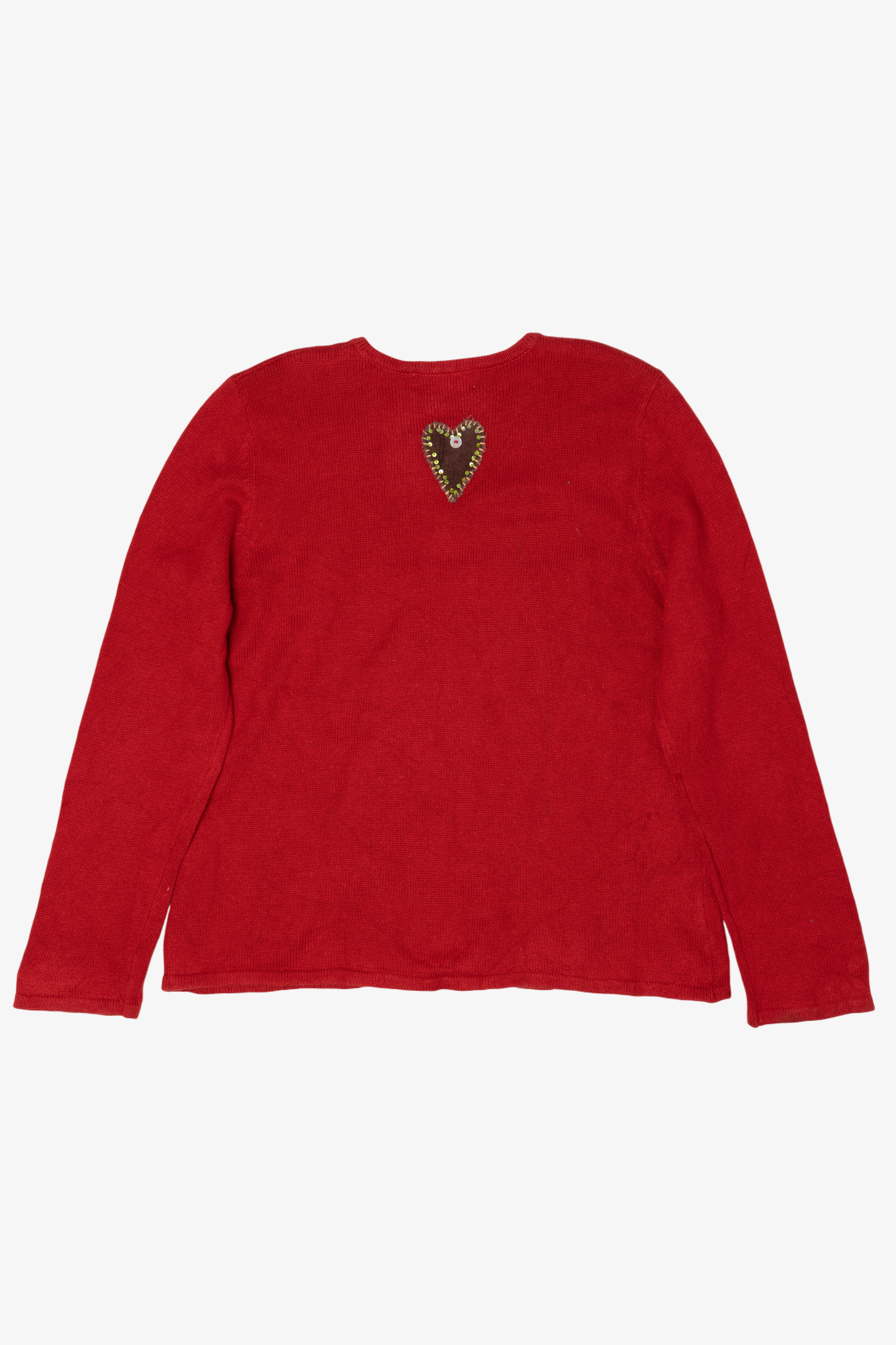 Vintage Y2k Lightweight Red Susan Bristol Tree Ugly Christmas Pullover (2000s)