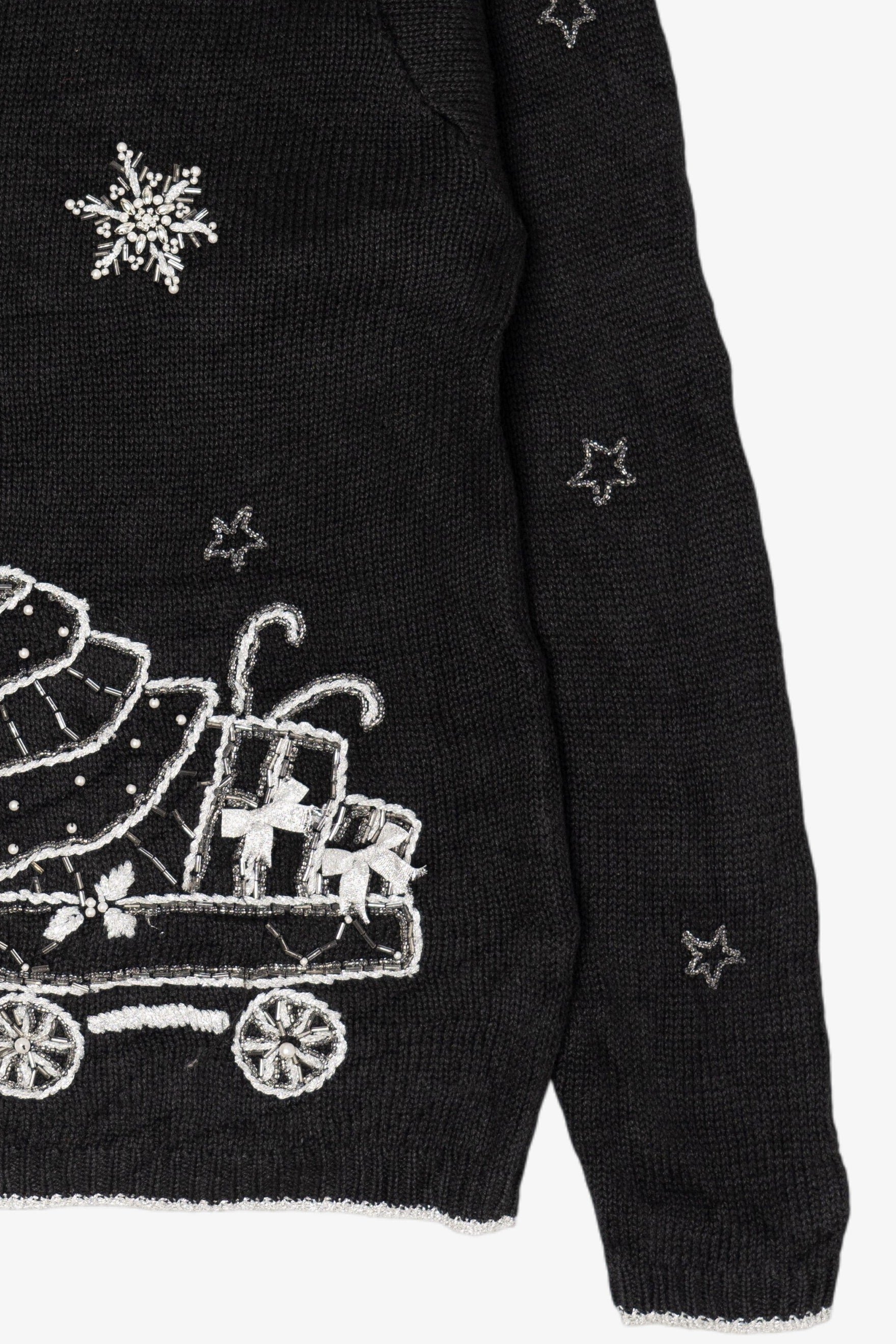 Vintage Black Victoria Jones Train Ugly Christmas Pullover (1990s)