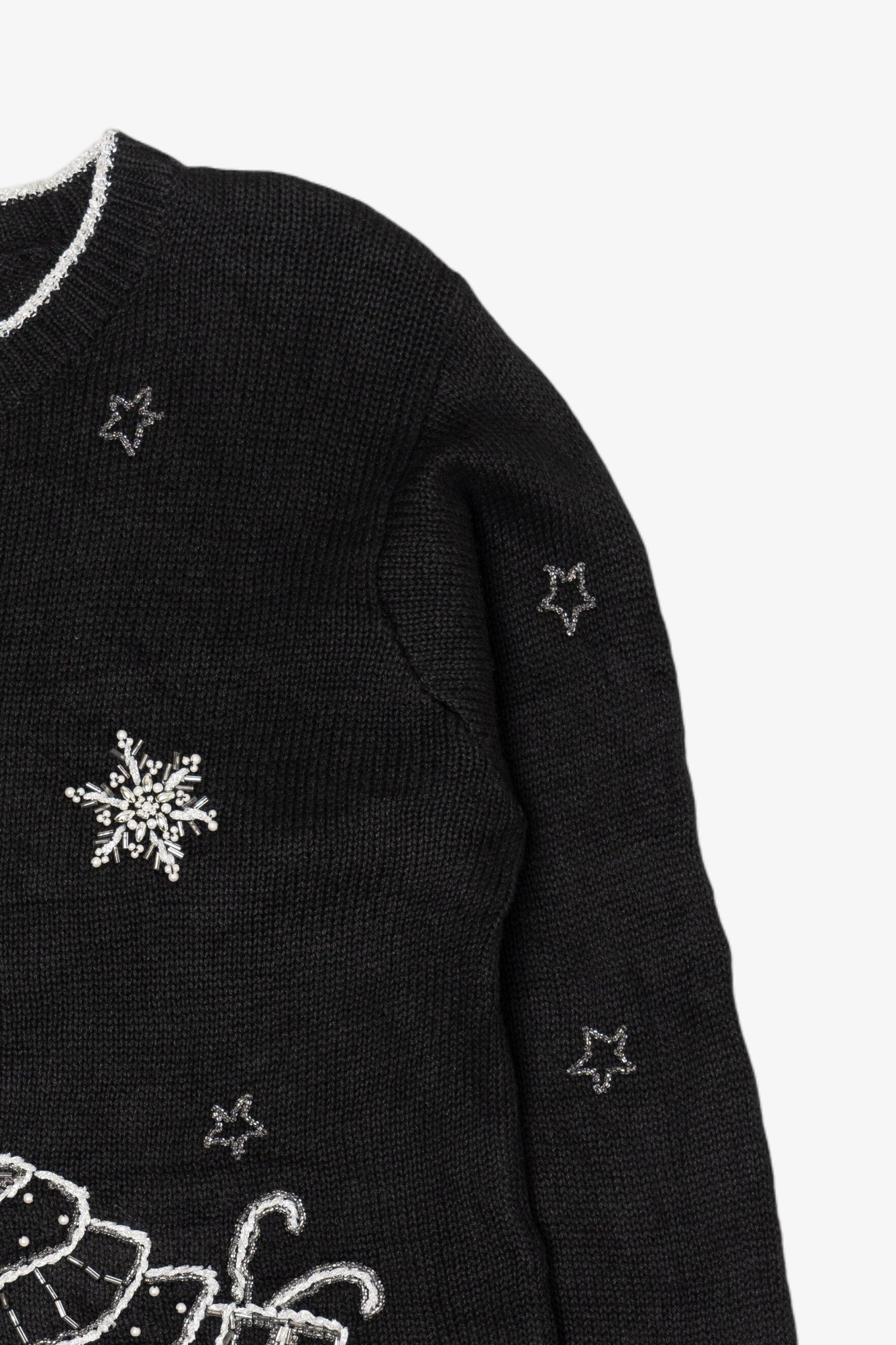 Vintage Black Victoria Jones Train Ugly Christmas Pullover (1990s)