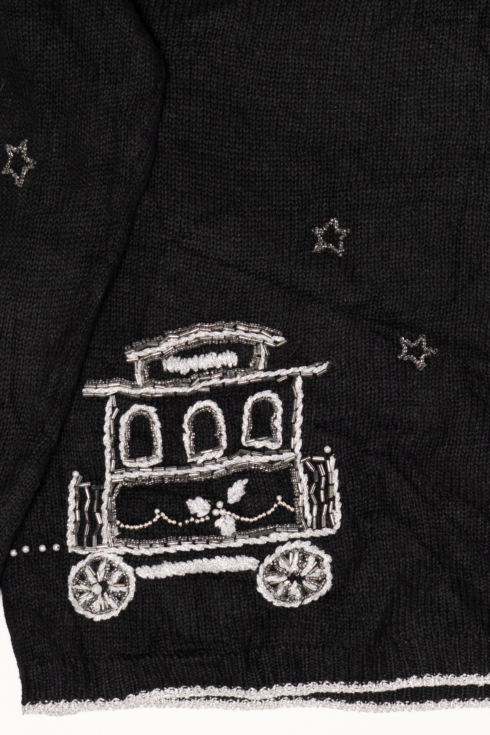 Vintage Black Victoria Jones Train Ugly Christmas Pullover (1990s)