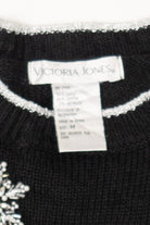 Vintage Black Victoria Jones Train Ugly Christmas Pullover (1990s)