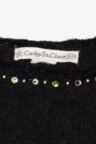 Vintage Black Carly St. Claire Present Tree Ugly Christmas Pullover (2000s)