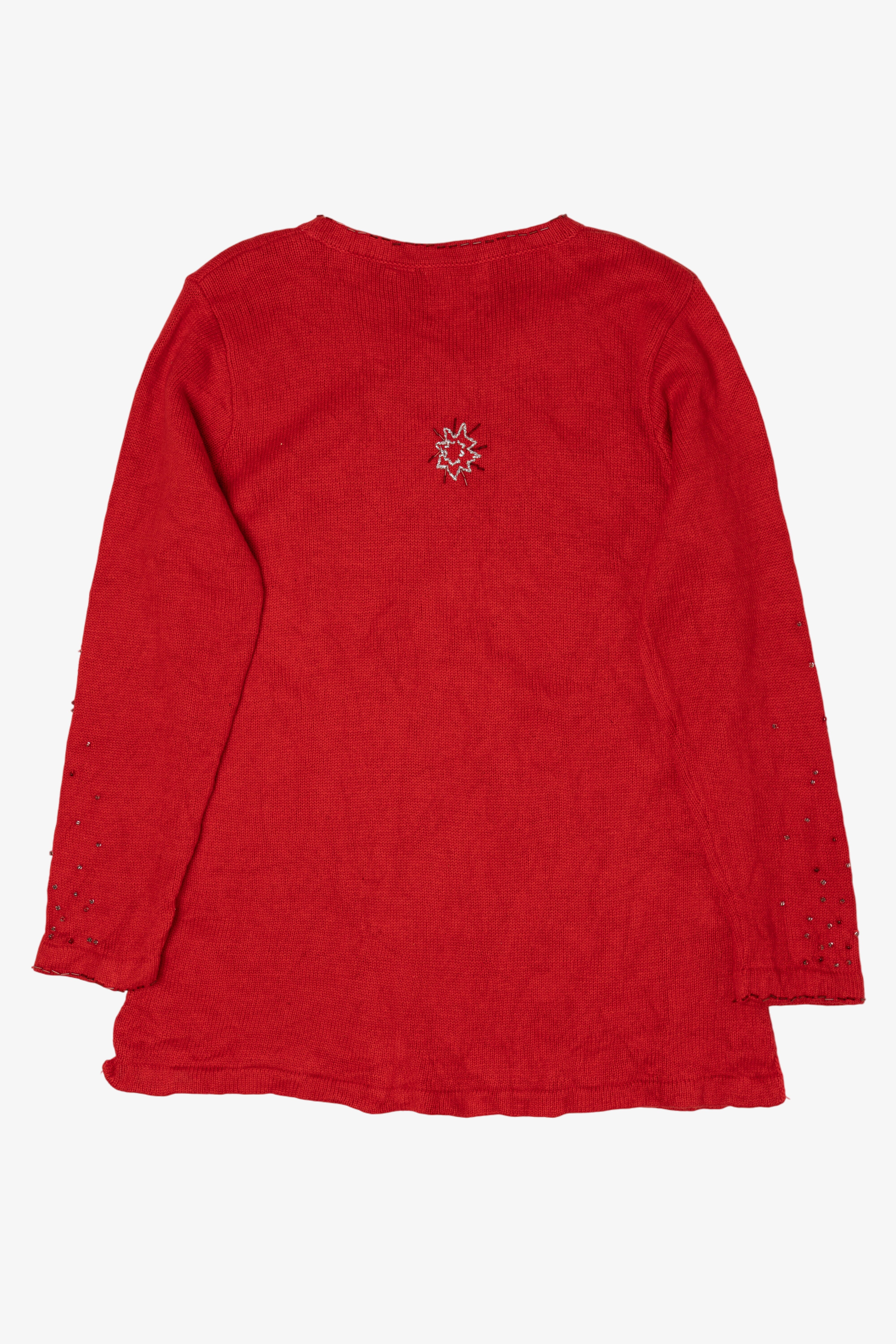Vintage Red Storybook Knits Santa Ugly Christmas Pullover (2000s)
