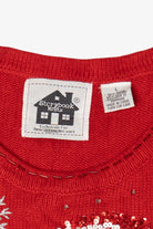 Vintage Red Storybook Knits Santa Ugly Christmas Pullover (2000s)